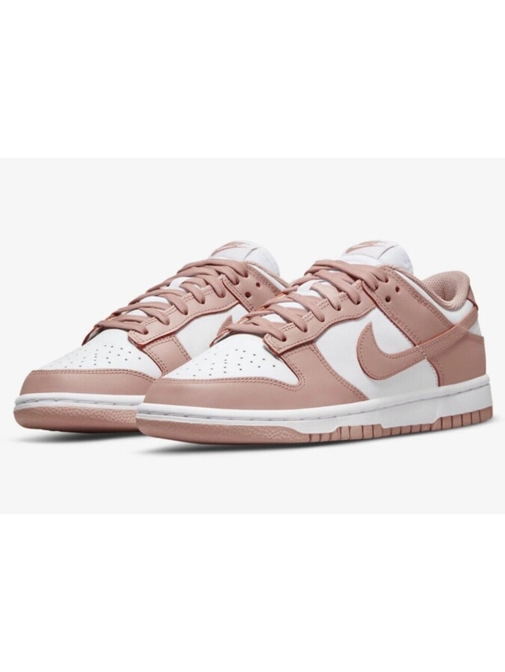 New Nike Dunk Low Rose Whisper/White DD1503-118 Women’s Sz 9.5, Men Sz 8 No Box